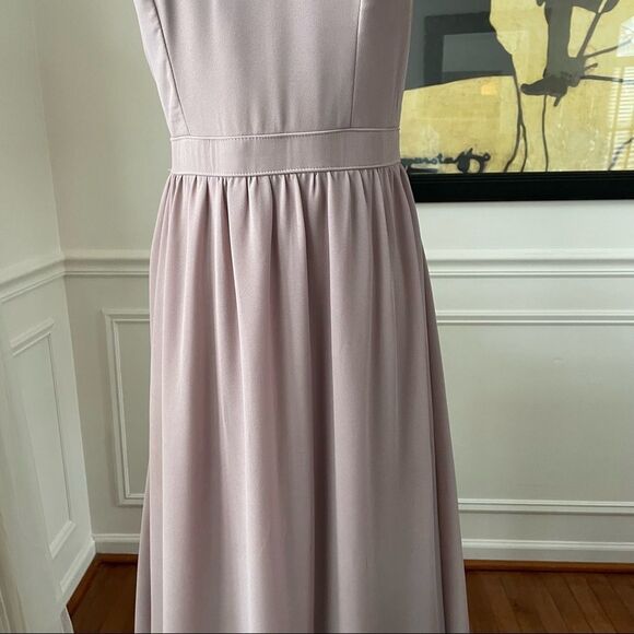 LuLu’s Air of Romance Dusty Lavendar Taupe Maxi Dress S - Picture 4 of 9